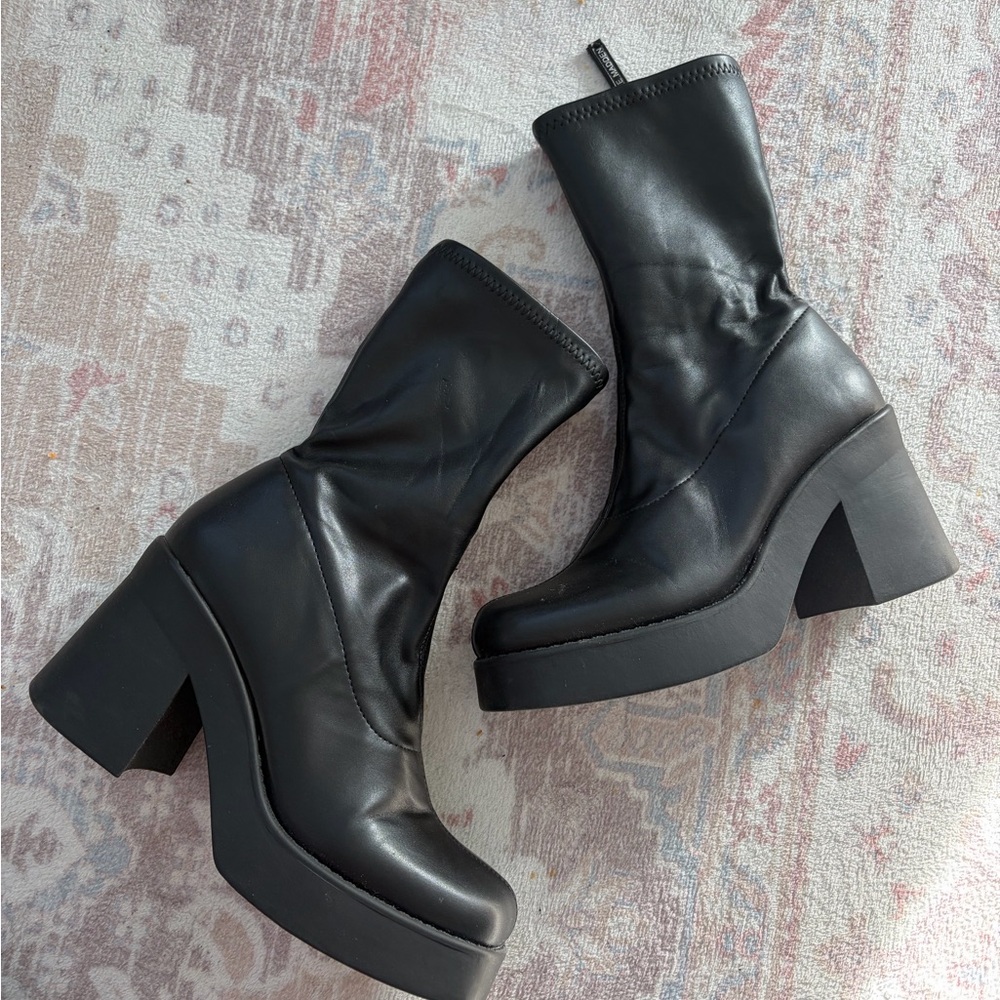 Black Platform Ankle Boots